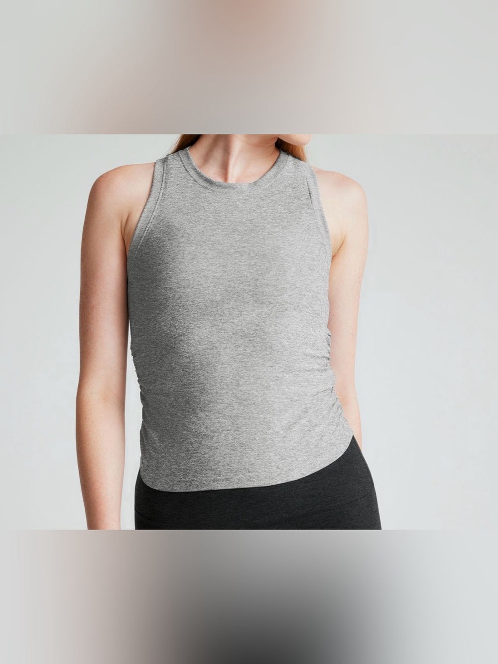 Beyond Yoga•Silver Mist Featherweight Your Fit Shirred Tank•Size S•NWT
